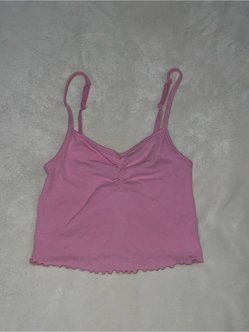SKIMS PINK Women’s Pink Ruched Cami Tank Top